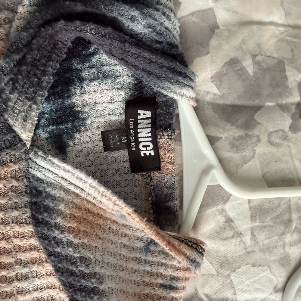 Annie Women's Black, Gray, and Cream Cowl Sweater